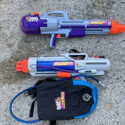 1990’s Super Soaker Water Guns: PCS 2000 and PCS 3000 (with backpack) - Selling together as a pair