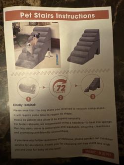 Dog 7 stairs with kitty cubby