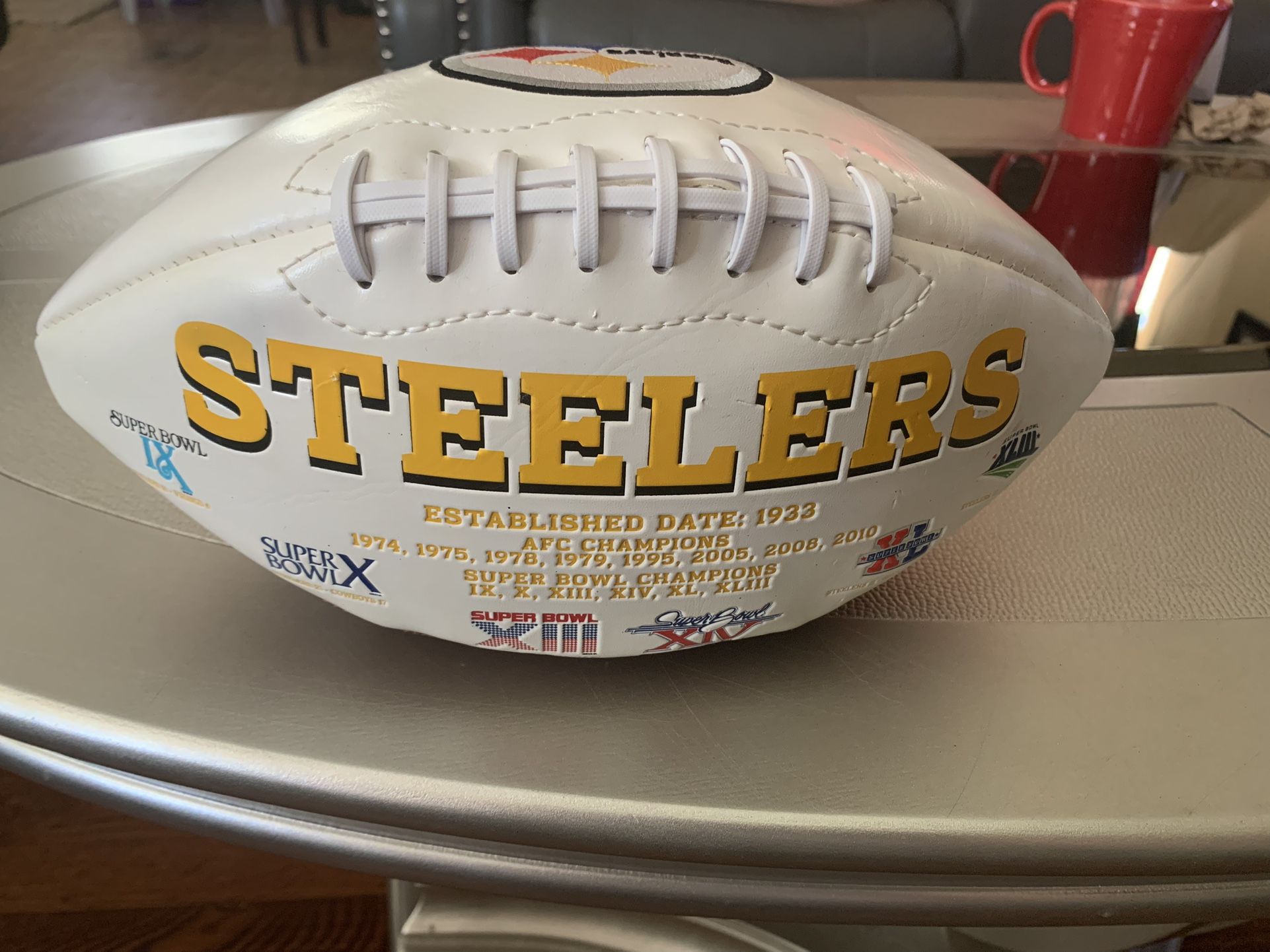 Jarden Sports NFL Pittsburgh Steelers Football W Super bowl Wins