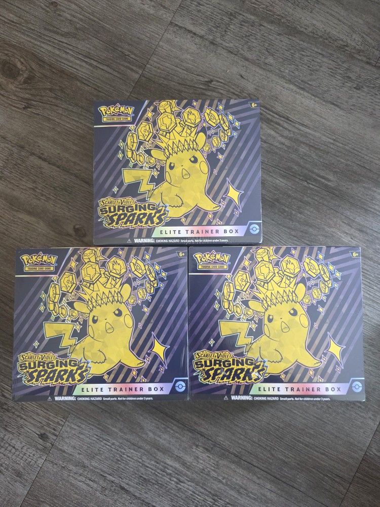 **100% Authentic** Pokémon SURGING SPARKS ETB'S