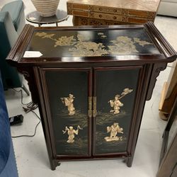 Japanese Cabinet w/ Figurines