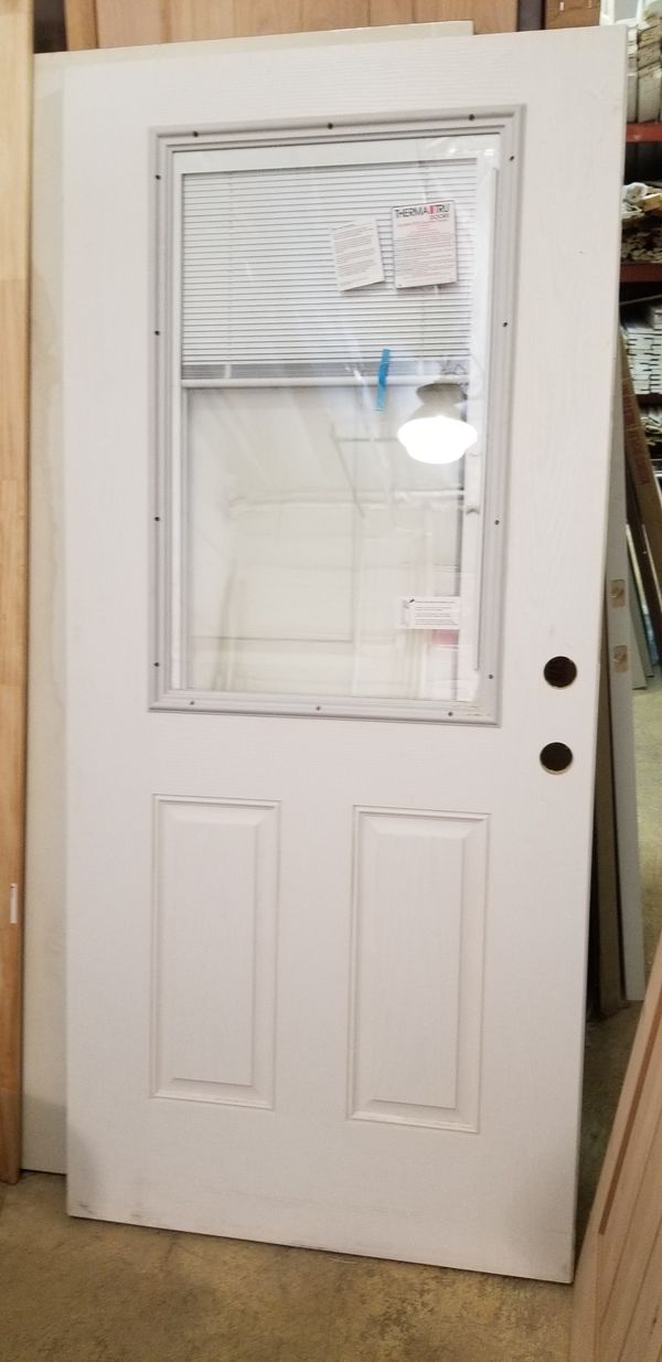 exterior fiberglass door / mini blinds for Sale in San exterior fiberglass door / mini blinds for Sale in San