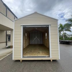 10x20 Ranch Shed (Buckskin/ White/ Sahara Tan)