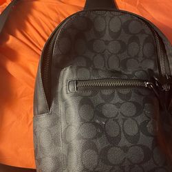 Black authentic coach cross body bag