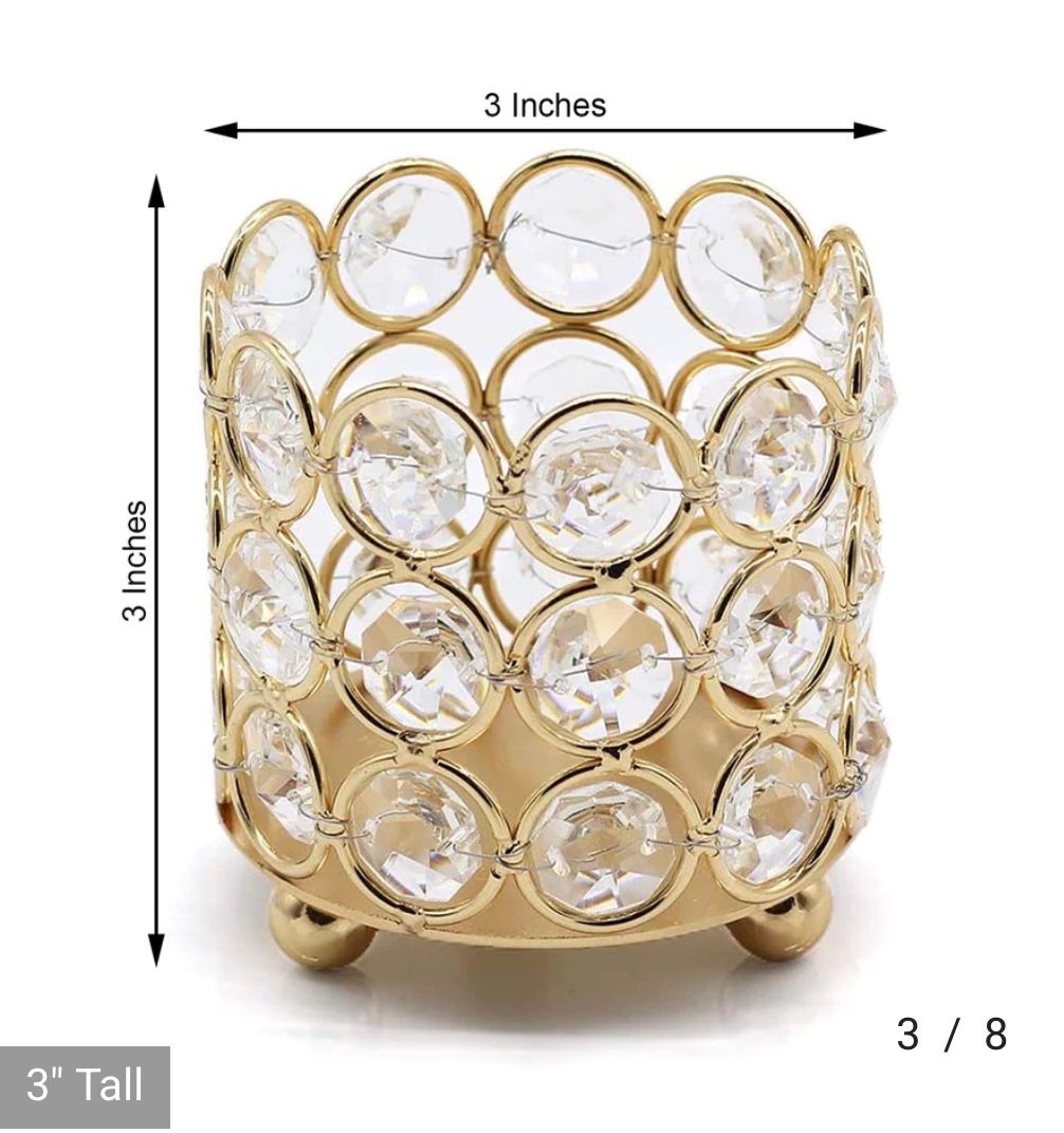 Crystal Short Candle Holder Bulk