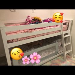 All White Bunk Bed