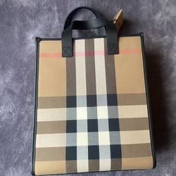 Burberry Medium NS Book Tote Bag Purse