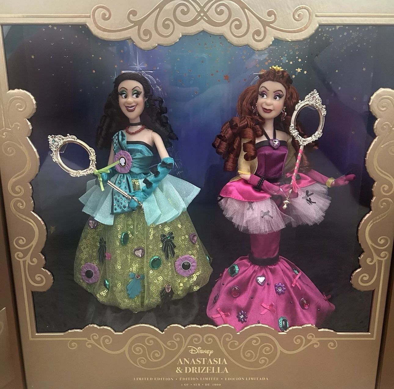 Disney D23 Expo 2024 Anastasia & Drizella Midnight Masquerade Dolls LE 1000