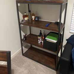 Wood And Metal Shelf