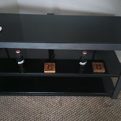 TV . Stand W/3 Glass Shelves 