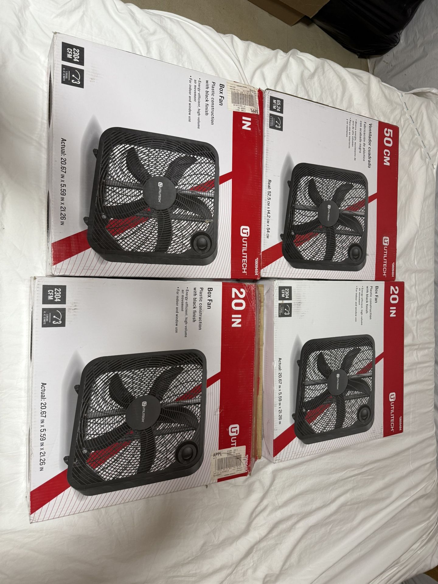 4 Brand New Box Fans 