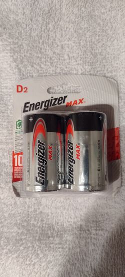 ONE PACK OF 2  D2 ENERGIZER MAX BATTERIES 