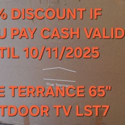 SAMSUNG 65"INCH QLED THE TERRANCE 4K LST7 OUTDOOR TV.