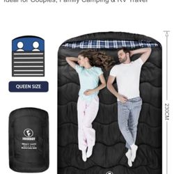 FORINBUY Heavy Duty Winter Cotton Flannel Double Sleeping Bag