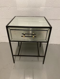 West Elm Nightstand Table Mirror iron