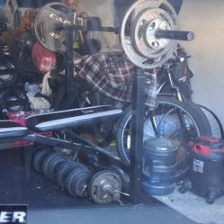 Marcy Weight Bench 45 CAP Plates OLYMPIC BAR 300LBS