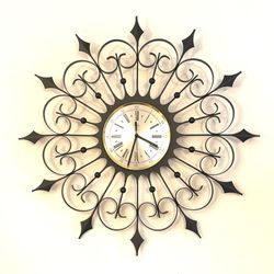Vintage Welby Starburst Atomic MCM Style Wall Clock