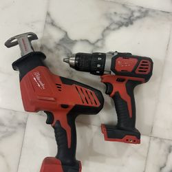 Milwaukee M18 Sawzall And Impact Drill