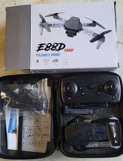 New In Box E88D Max Foldable Drone With LED Lights, Dual Cameras,  
