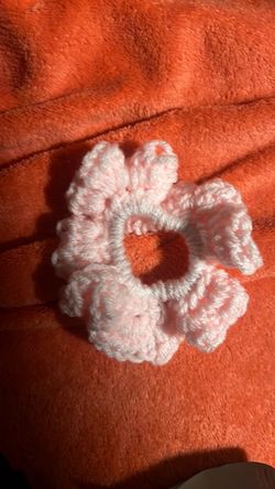 Cute handmade, baby pink scrunchie
