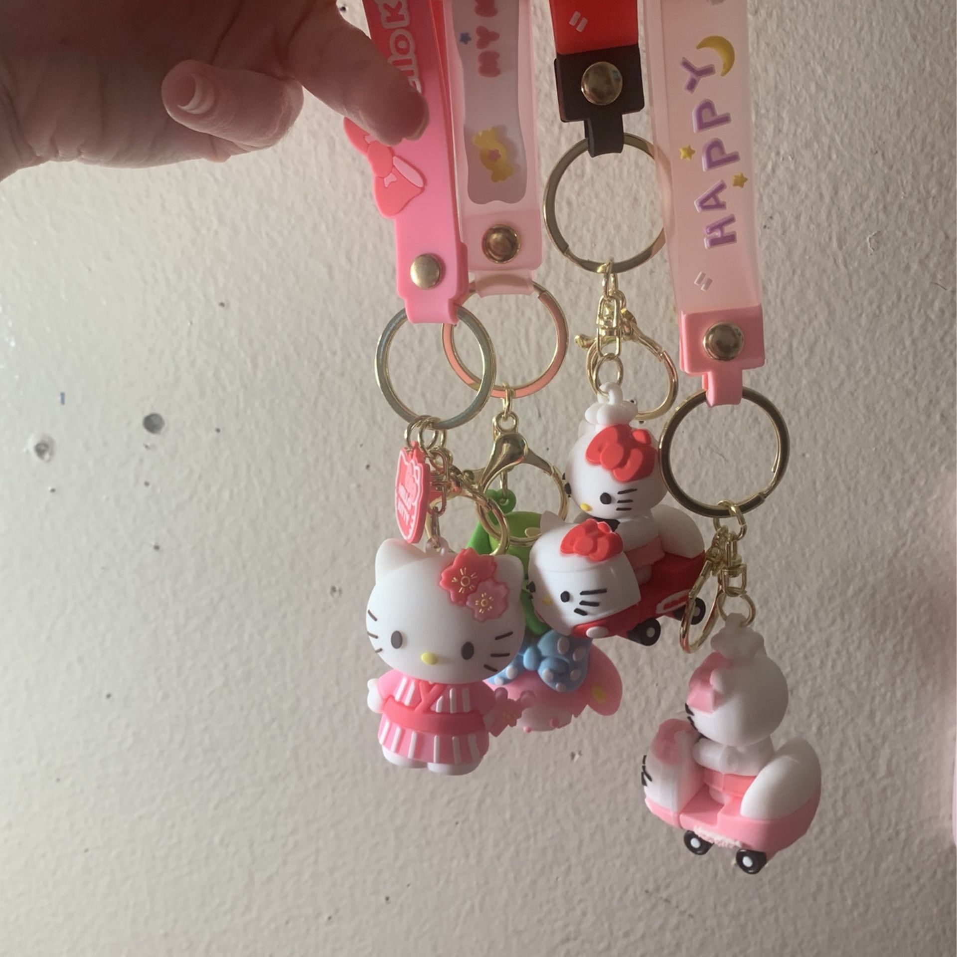 Hello Kitty And My Melody Keychains
