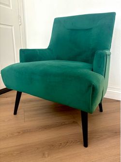 Emerald green accent chair, armchair, sofa chair