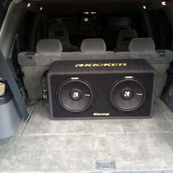 2 12’ Custom Amplifier Subwoofer Ported Box Cheap New Or Used Same Day Install