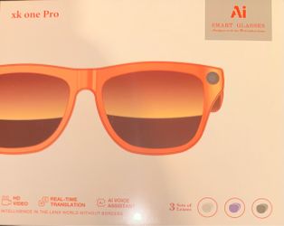 xk one Pro AI Smart Glasses – HD Video Camera, Real-Time Translation, AI Voice Assistant, 3 Lens Sets