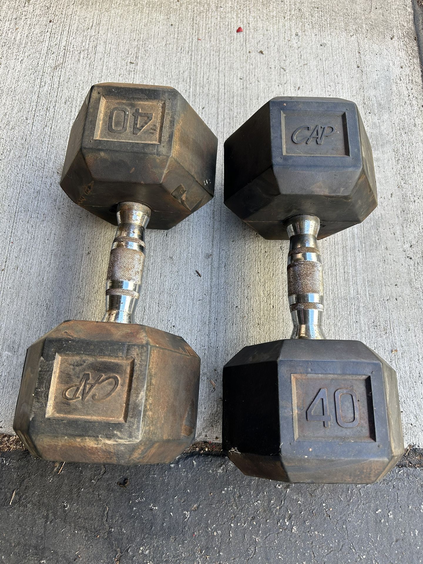 Pair Of 40lb Dumbbells