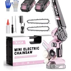 Electric Pink Mini Chainsaw Cordless