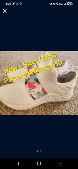 New - Girls sz 7 Puma tennis shoes $15