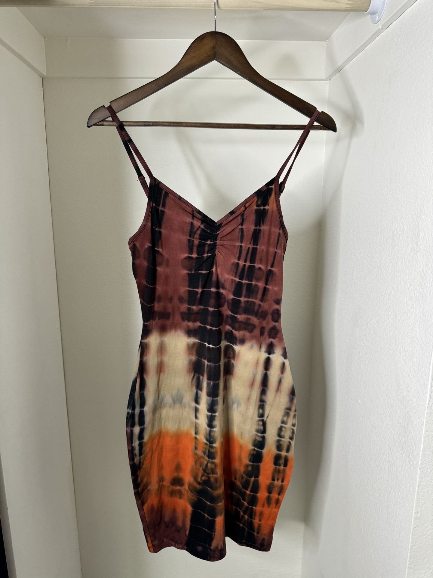 Neutral Colored Tie Dye Dress