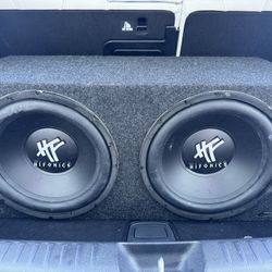 Pair of 12” Subwoofers in Box Speaker System 