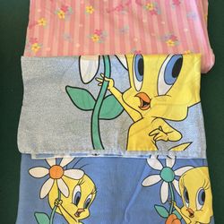 Tweety (& One Pillow Case )& Barbie Cloth