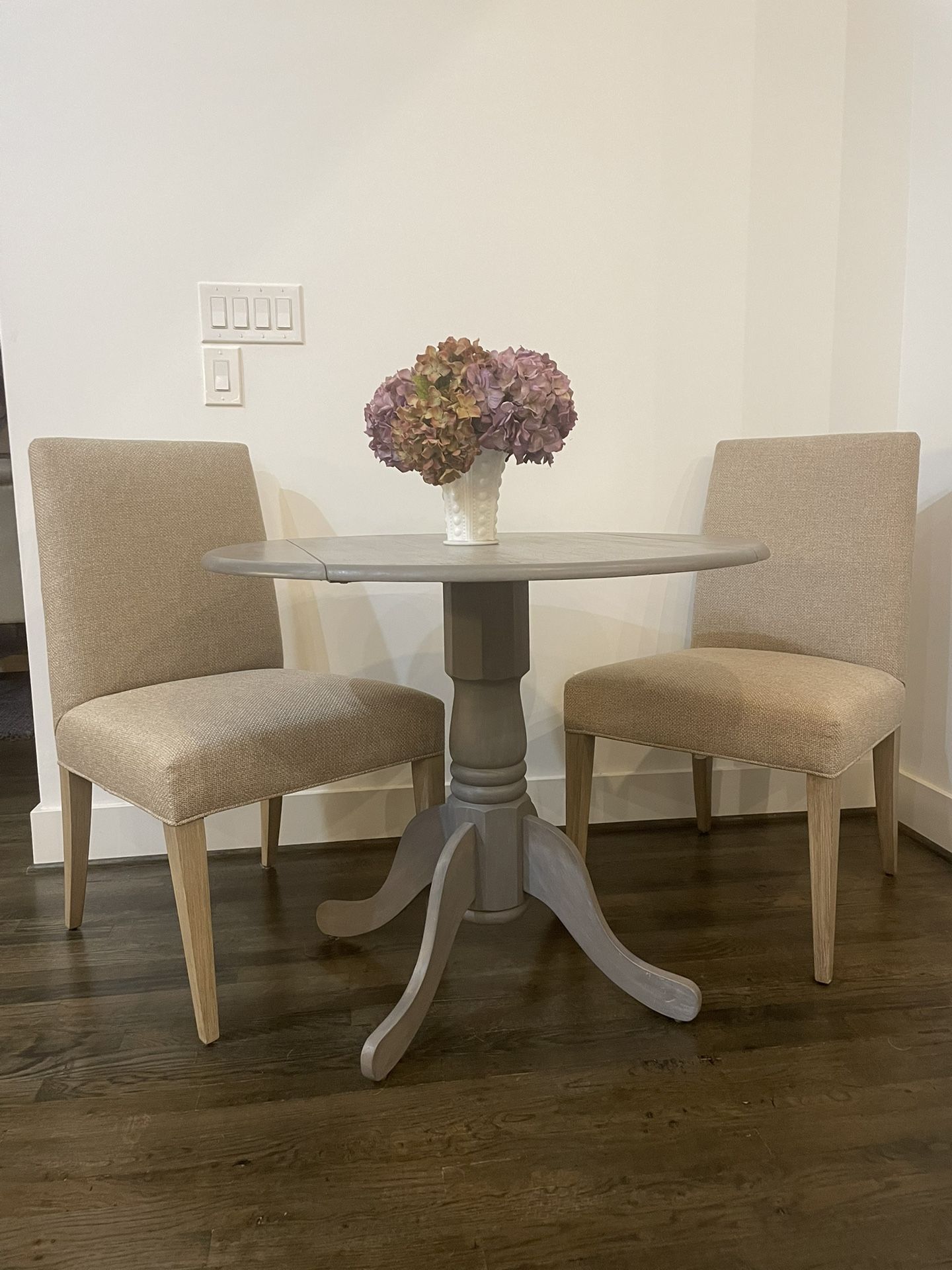 Crate And Barrel Chairs And Gray Table 