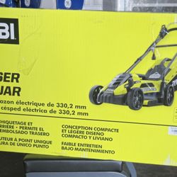 RYOBI 13 in. 11 Amp Corded Electric Walk
Behind Push Lawn Mowe