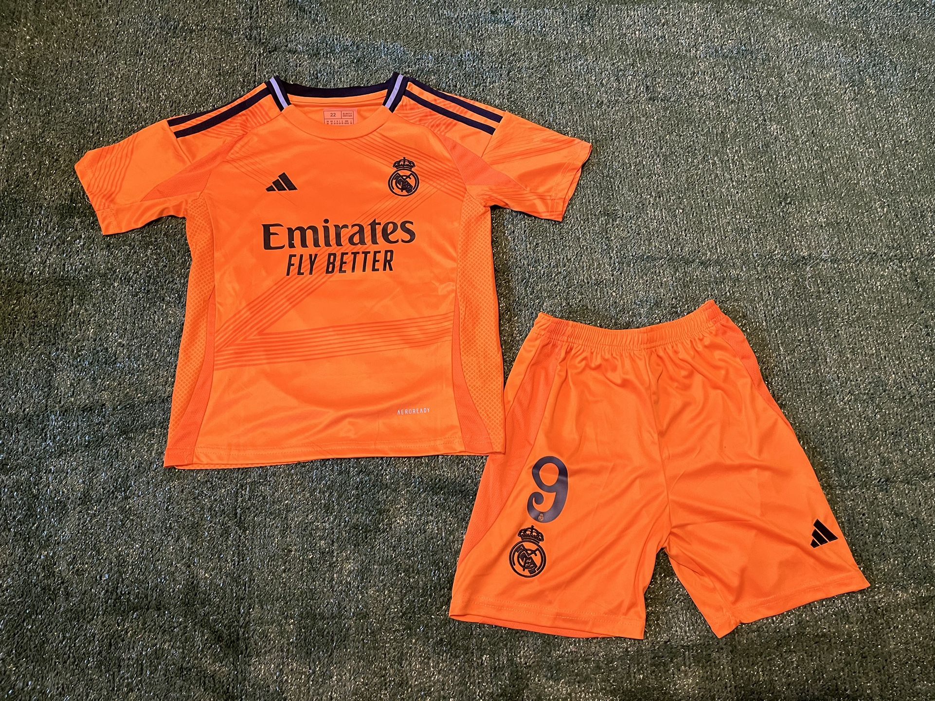 Kylian Mbappe #9 Real Madrid Away Kids Jersey 24/25