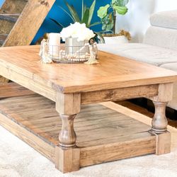 Custom coffee table farmhouse Wood  Modern Rustic Center Oval Set End Table Side Table  Storage Monastery Set Chest  Restoration hardware Carpenter