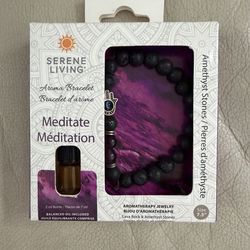 Serene Living Aroma Bracelet with Amethyst Stones