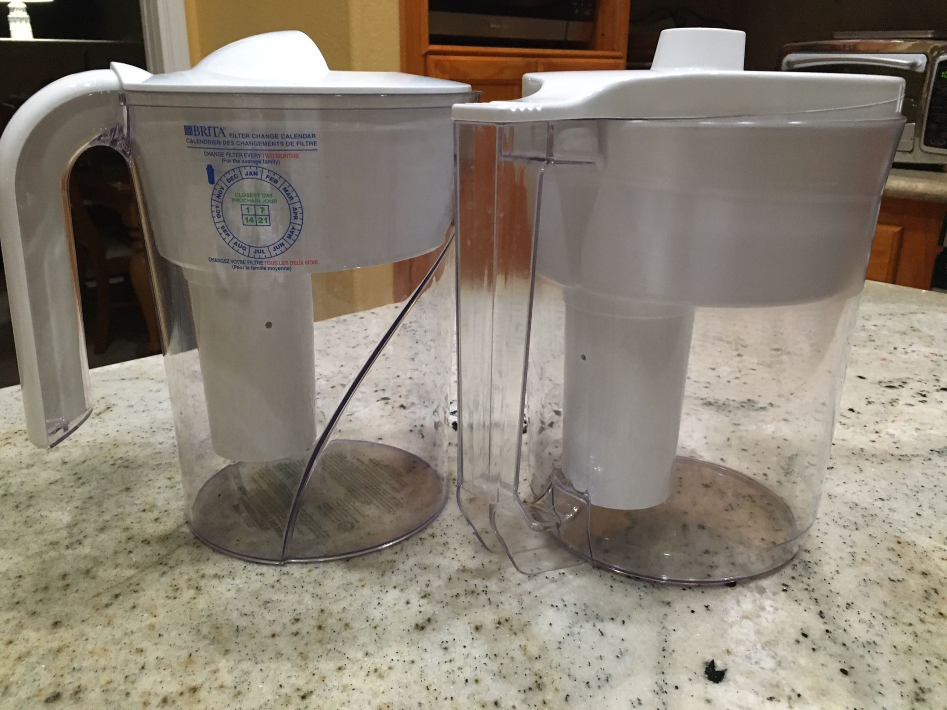 2 Brita Water Filter Pitchers. Great condition. Filter not included.