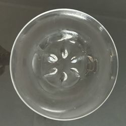 Orrefors Floral Leaf Crystal Glass Decorate Plate
