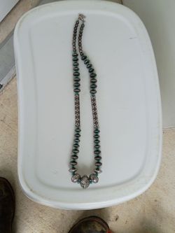 Navajo Pearl Style Beaded Turquoise Necklace