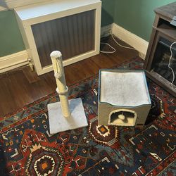 Cat Scratch Post And Bed