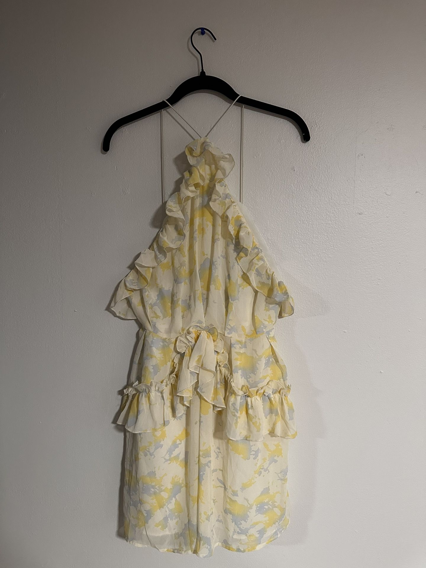 PLT Yellow Halter Dress (Size US 8) 