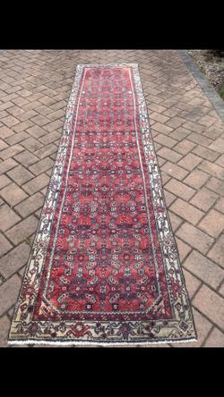 12 X 2.5 Vintage Handmade Runner Rug