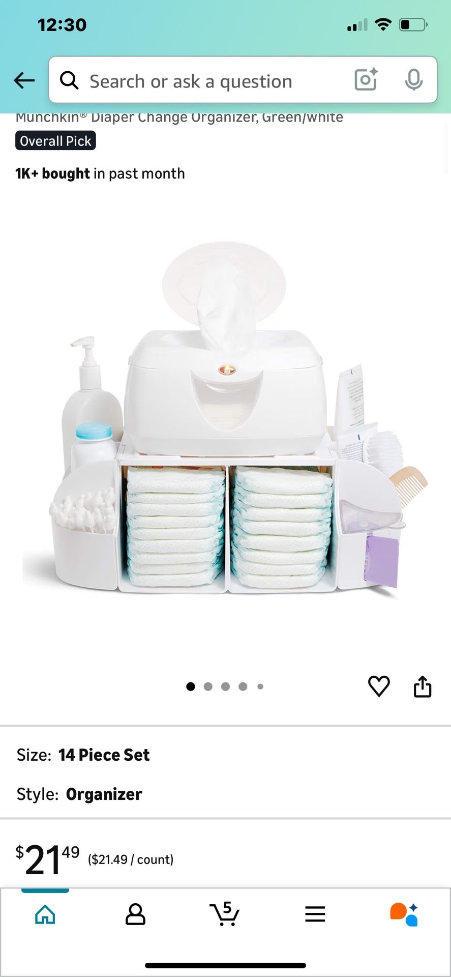 Munchkin Diaper Organizer For Dresser 