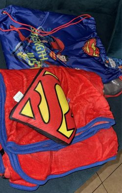 Superman bag and pillow