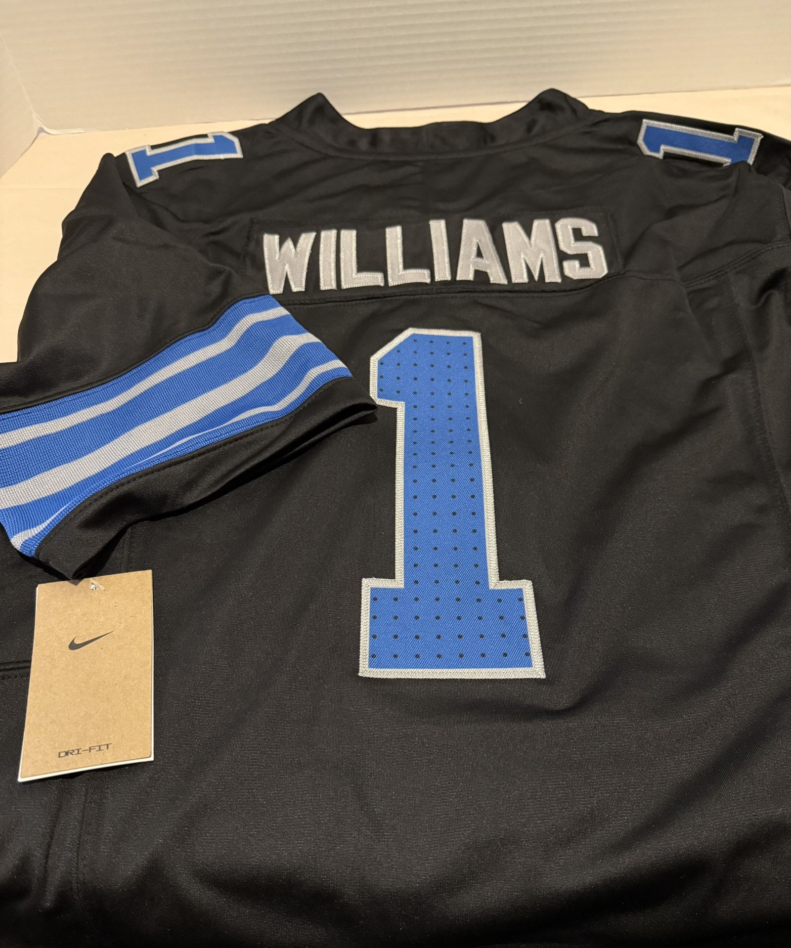 Nike Jameson Williams #1 Detroit Lions Black Alternate Jersey – BNWT