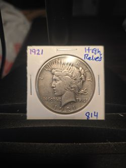 1921 Peace Silver Dollar - Rare High Relief Key Date