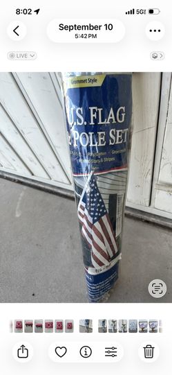 American Flag With Pole